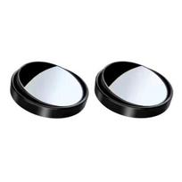 2Pcs Car Blind Spot Rearview Mirror Wide-Angle Lens Design 360-Degree Adjustable Frameless Convex juoda