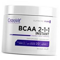 Amino rūgštys sportui, BCAA Instant, Ostrovit (28250008) 200g Unflavored
