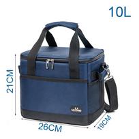 Didelės talpos izoliacinis krepšys Termoizoliacija Neleidžiantis pratekėti Sutirštintas ir padidintas Lengvai nešiojamas Lauko produktas Šaldymo dėžė Navy Blue-Small 10L gray