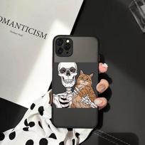 Juokingas mielas skeleto dėklas, skirtas iPhone 13 12 11 Pro Max 7 8 Plus 13 12 Mini XS Max X XR SE 2020 buferiui atsparus smūgiams skaidrus dangtelis iPhone 13pro max