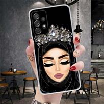 Muslim Islamic Gril Eyes Phone Case For Samsung Galaxy A51 A52 A71 A72 A42 A32 A22 A02S A12 5G A21S A31 A41 M12 M21 M31S Shell C Samsung A71 5G black