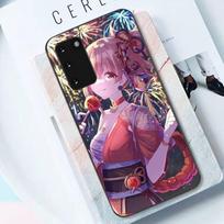 Anime Genshin Impact Yoimiya Phone Case for Samsung S10 21 20 9 8 plus lite S20 UlTRA 7edge Samsung S6 black
