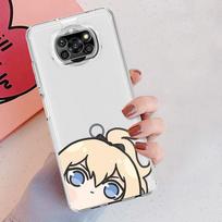 Case Coque for Xiaomi Poco X3 NFC X3 Pro M3 F3 Redmi 9 10 10C 9A 9C K40 Pro F1 9C Note 9S Silicone Cute Q Genshin Impact Capa Poco X3 beige
