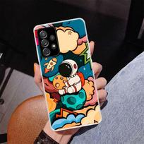 Animacinis planetos astronautas žvaigždės raketos dėklas telefonui Samsung Galaxy A51 A71 A50 A70 A40 A30 A20E A10 A41 A31 A21S A11 A01 A Samsung A51 4G