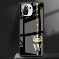 Rose Gold 26 Letters M R P Z Glass Case For Xiaomi Poco X3 NFC 11 Lite 11T F3 M3 Redmi Note 11 10 9 8 Pro 10S 9S 9A Phone Cover Xiaomi Poco X3 NFC