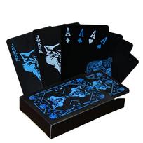 Juodi vandeniui atsparūs plastikiniai PVC žaidimo kortelių rinkiniai Wolf Classic Magic Tricks Poker kūrybinė dovana