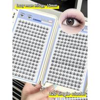 320 pieces large capacity eyelashes book lazy single cluster false eyelashes dandelion white moonlight eyelashes C&0.07mm