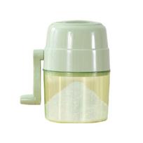 Manual Ice Crusher Rotary Handle Steel Maker Blades Summer Slushy Stainless Snow Cone Shaved beige