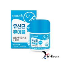 Good & Kids Delicious Probiotic Chewable Tablets 60 Tablets 2 Bottles (4-month Supply) / Probiotics & Zinc 4 Months Supply