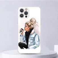 Girl Boss Female Coffee Soft Case For iPhone 11 12 13 Mini 14 Pro Max Apple Phone Cover X XS XR SE 7 Plus 8 + 6 6S 5S Funda Coqu iPhone 11