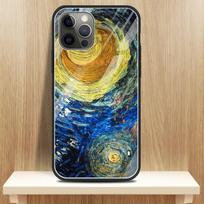 Glass Cover For iPhone 14 13 12 11 Pro X XS Max XR 8 7 6 6S Plus Case Protective Capa Fundas Van Gogh Paintings Starry Night iPhone 14 gray