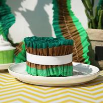 Crepe Paper Roll Set for DIY Crafts And Decor brown green