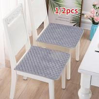 Neslystantis kėdės pagalvėlė, namų biuro pagalvė, patogi valgomojo pagalvė, stora 2pcs pilka