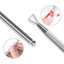 1PC Cuticle Pusher UV gelio lako valiklis manikiūro įrankis sidabras