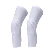 Breathable Basketball Shooting Sport  Kneepad Honeycomb Pad Bumper Brace Kneelet Protective Knee Pads white