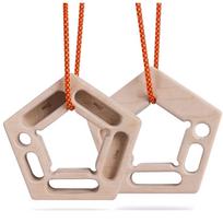 Rock Fingerboard for Pull-Up Arm Training Indoor and Outdoor Double Sided Strengthener beige