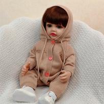 Full Soft Silicone Body Reborn Baby Girl Doll Toy 55 CM Lifelike Princess Toddler Art Bebe Birthday Gifts for Child 55cm gray