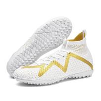 Football Shoes 35-47 Men's High-quality High-quality Youth Football Shoes Broken Nails Men's Lace-up Rubber Soft Bottom Large Size Football Boots 36 balta