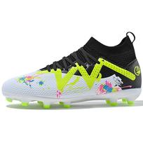 Football Shoes 34-45 Men's/women's Football Shoes High Elastic Socks Port Artificial Cott e Nails Youth Football Training Football Boots 36 balta