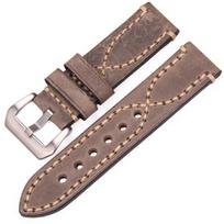 Watchband Watchbands 22mm 24mm Genuine Leather Watch Strap Women Men Manual Cowhide Band Silver Black Buckle 24mm gray