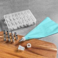 Piping Bag 34 Tips Rinkinys, skirtas papuošti pyragus ir pyragus