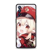 Genshin Impact Game Phone Case For Oppo A54 A53 A52 A9 2020 A15 A95 A16 A76 A74 A12 Find X5 Reno7 Reno6 Pro Plus 5G Black Cover Oppo Reno6 beige
