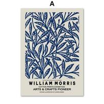 William Morris Mėlynas Botaninis Rinkinys, Sienų Menas, Skandinaviški Plakatai, Paveikslai ant Drobės, Spaudiniai, Paveikslai Svetainės Dekorui 50x70cm No Framed white
