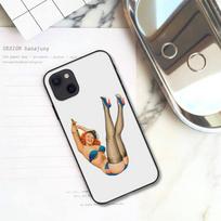 Vintage Pin-up Sexy Sailor Girl Phone Case For iPhone 11 12 Mini 13 Pro XS Max X 8 7 6s Plus 5 SE XR Shell iPhone11PRO gray