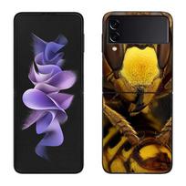 Killer wasp wasp population Case for Samsung Galaxy Z Flip 3 Flip 5 4 5G Black Hard Cell Phone Cover Samsung Z Flip 5 5G Luxury Samsung Z Flip 4 5G