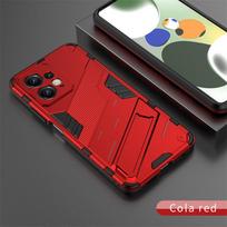 For Xiaomi Redmi Note 12 4G Case Armor Shockproof Kickstand Phone Case For Xiomi Redmi Note12 4g Car Magnetic Holder Back Cover Redmi Note 12 4G GL raudona
