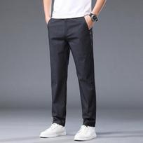 High End Men'S Casual Pants For Spring And Summer, New Business Casual Trousers For Summer, High Elasticity Straight Leg Non Ironing Men'S Pants 28 juoda