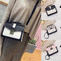 Women handbag mini bag woman sling black female Fashion Hit Color Shoulder Messenger Satchel Tote Cr rožinė