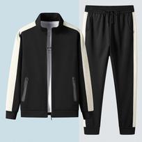 Casual Sports Men's Spring and Autumn Tide Long-sleeved Sweater with A Handsome Set Plus Size XXXXXL juoda