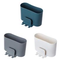 New Wall-Mounted Toothbrush Holder Bathroom Punch-Free Tooth Cup Rack Household Wall-Mounted Mouthwash Cup Holder Storage Box pilka