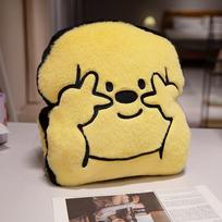 Miela šunų lėlės miegojimo pagalvė sofa pagalvėlė nugaros pagalvė 32cm hand warmer yellow