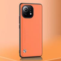 Prabangus odinis dėklas, skirtas Xiaomi Mi 11i 9T 10T 11T Pro 11 Lite Poco F3 X3 NFC M3 F2 Redmi Note 9S 10S 11S 7 8 9 10 11 Pro 8T dangtelis Mi 11 oranžinė