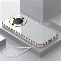 Dėklas Honor X9B prabangus kvadratinis dengtas Honor X9A telefono dėklas Honor Magic5 Lite dėklas smūgiams atsparus minkštas silikoninis galinis dangtelis Fundas Honor Magic5 Lite&Case & Strap gray