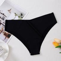 Middle-High Waist Plus Size Women’s Panties, Sexy Solid Color Women's Panties Non-marking Comfortable Triangle Pants 4XL