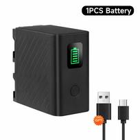 PALO 9600mAh NP-F970 Bateria NP-F960 NP-F980 Battery with Type C Port for Sony QM91D CCD-RV100 MVC-FD91 for NP-F LED Video Light 1battery