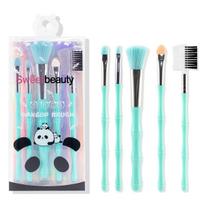 Makeup Brush Beginner Makeup Tool 5 Pack Portable Makeup Brushes Face Powder Blush Eye Shadow Lip Brush Set mėlyna