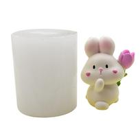 Cartoon Rabbits Silicone Molds Crafts Ornament Plasters Mold Handmade Scented Candle Mould Home Decorations Tool D