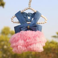 Pet Dog Puppy Tutu Bow Skirt Dress Cat Dog Princess Costume Chihuahua Apparel Cute Summer Clothes for Girl Dogs Female Clothing XS