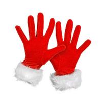 Kalėdinė puošni suknelė Balta Raudona Kailinė Pirštinė Kalėdinės Šventinės Pirštinės Velvet Furry Cuff red