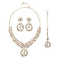 Rhinestone Earrings Choker Necklace Wedding Jewelry Sets  Bride Party Costume Dress Accessories auksas