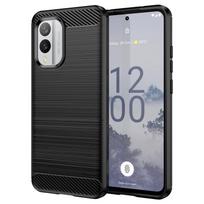 For Nokia X30 Case For Nokia X30 5G Cover 6.43 inch Carbon Fiber Shockproof Silicone Protective Bumper For Nokia X30 Coque For Nokia X30 juoda