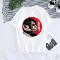 Japoniški Anime Marškinėliai Vyrams Ataka prieš Titanus Marškinėliai Unisex Kawaii Animacinių Filmų Titanų Ataka Grafiniai Marškinėliai Vyriški Harajuku Vasaros Viršūnės S black
