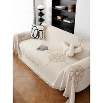 Nordic Style Dust-proof Sofa Towel New Four-season Universal Cushion All-inclusive Universal Cover Anti-slip Cover Cloth Blanket 180*130cm beige