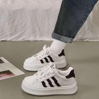 Little White Shoes Women's Ins Tide Spring and Autumn New Hong Kong Style Casual Board Shoes Platform Biscuit Shoes 35 balta