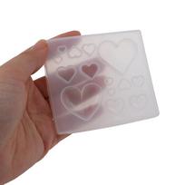 „Candy Heart“ silikoninių formų asortimento dervos „Cabochon“ epoksidinės amatų reikmenys white