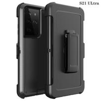 3 IN 1 Samsung Galaxy S22 S21 S20 S23 S24 ULTRA S10 Plus Note 20 10 9 8 Itin tvirtas šarvuotas smūgiams atsparus + dėklas-dangtelis su diržo segtuku S22 juoda